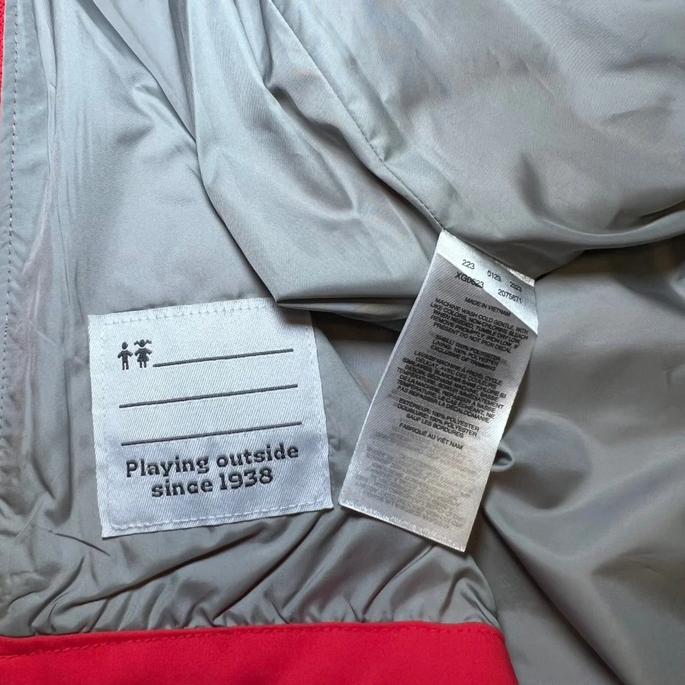 Columbia Red Softshell Hooded Full Zip Gorpcore Outdoor Jacket Youth L 14/16